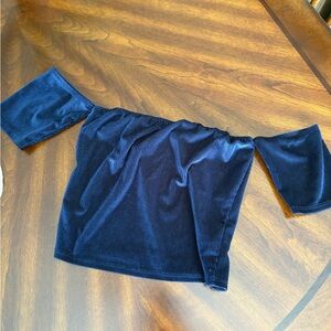 Fashion Nova Navy Ribbed Bikini Top with Underwire